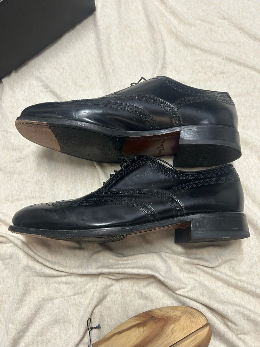 Florsheim Lexington Wingtip Oxford Shoes Size 11 In Box With Cedar Shoe Keepers